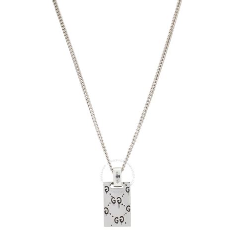 gucci 2 g logo ring pendant necklace|Gucci ghost necklace in silver.